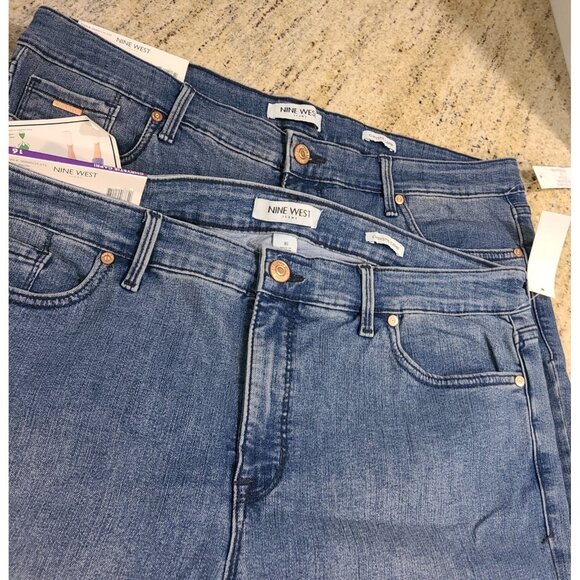 New! Lot of 3 Size 16 Nine West Chrystie Capri Jeans & Seven7 Sunset Bermuda - Picture 15 of 16